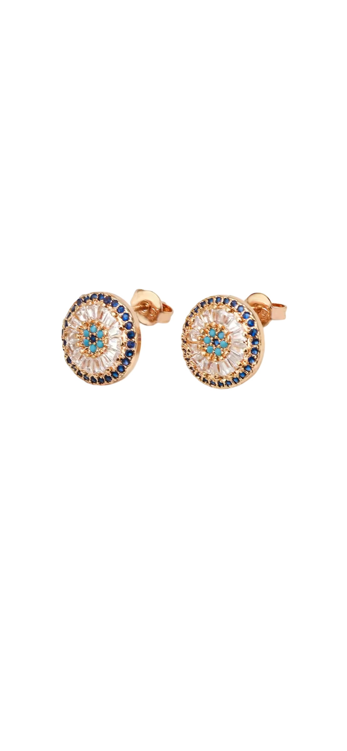 Crystal Evil Eye Studs