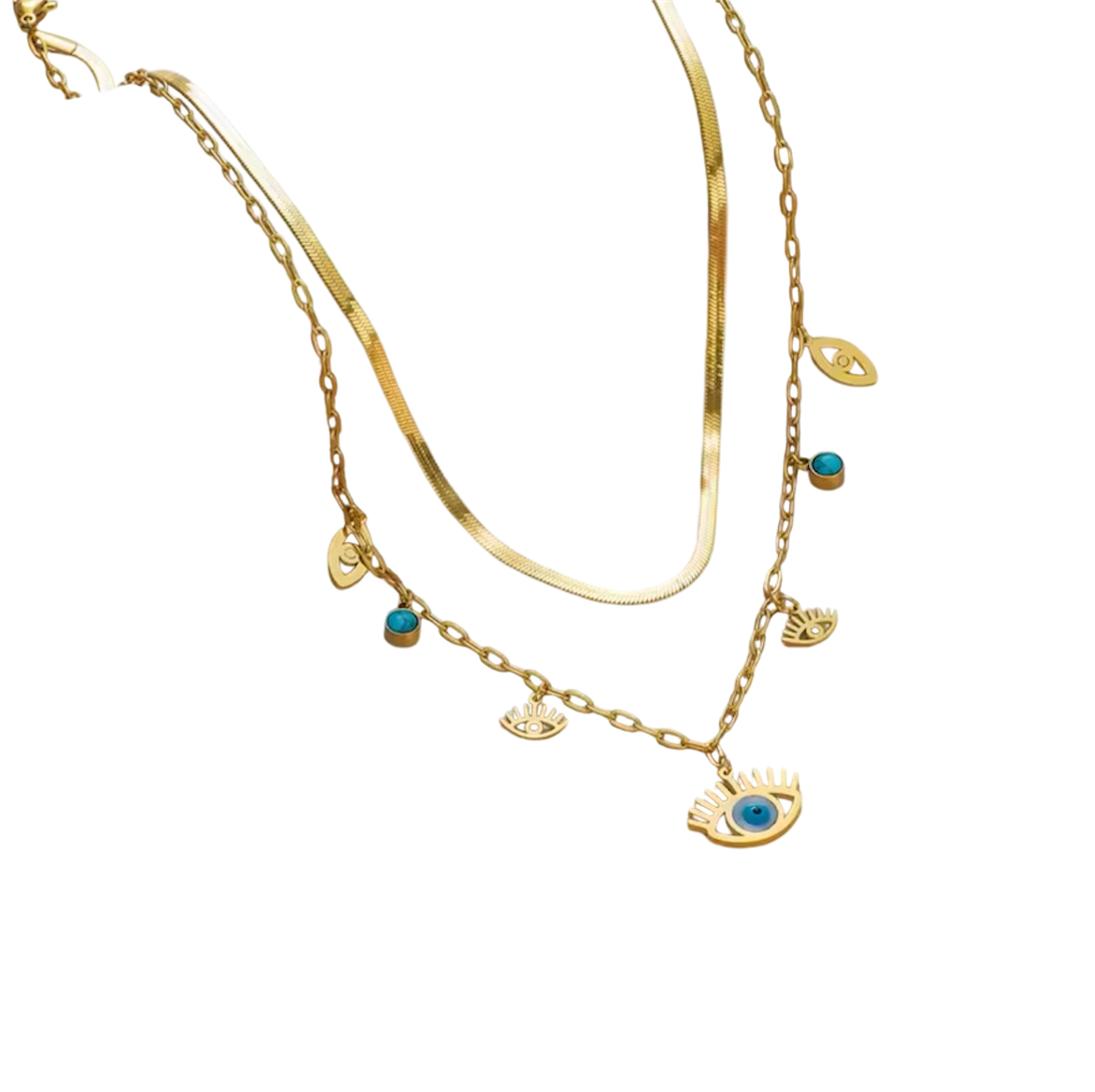 Layered Eye Necklace