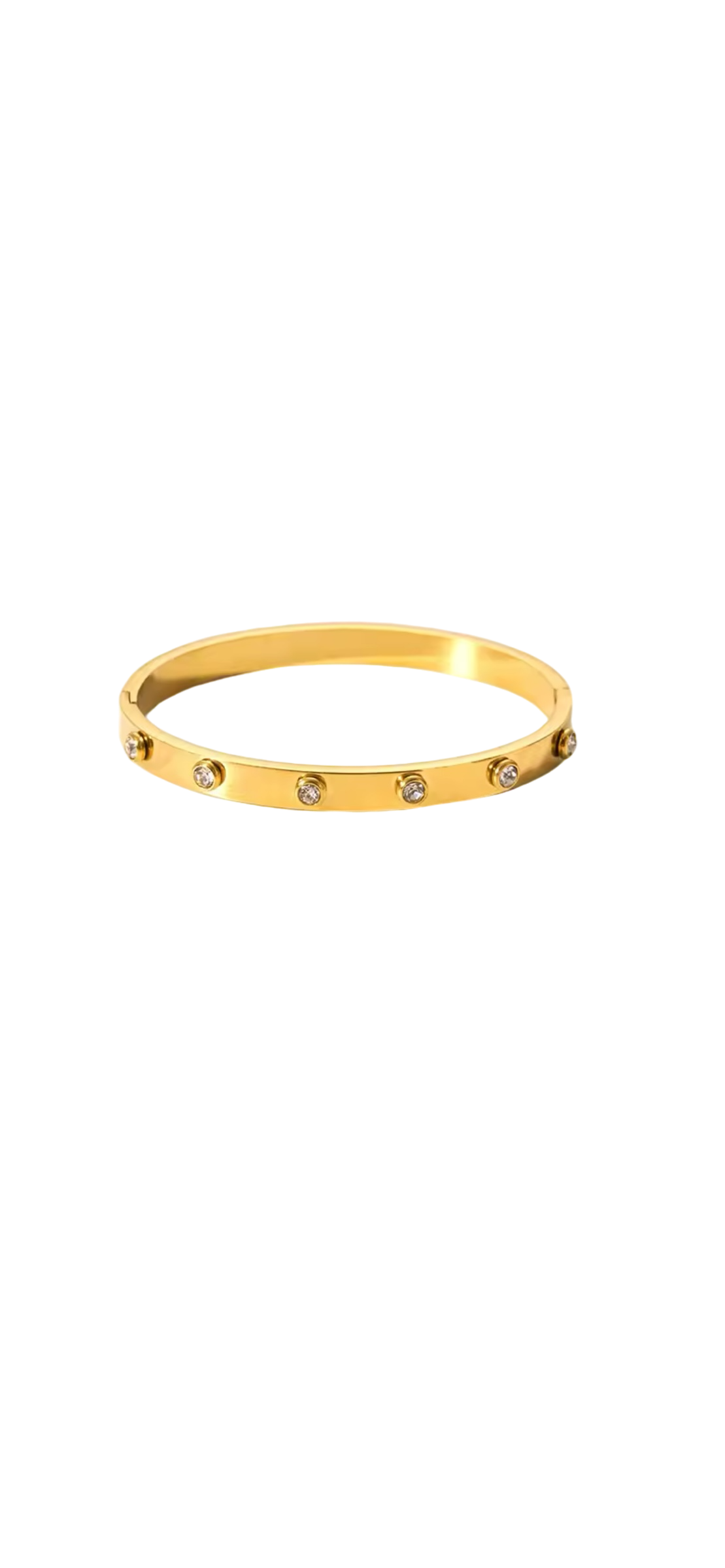 Peek A Boo Circle Crystal Bangle